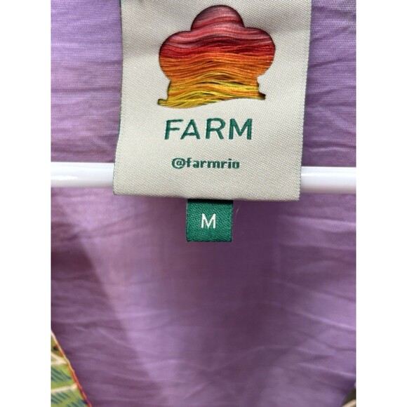 FARM Rio beaks and bananas ruffle print Romper Tropical Sz M Cotto(Missing Belt) - Picture 15 of 16